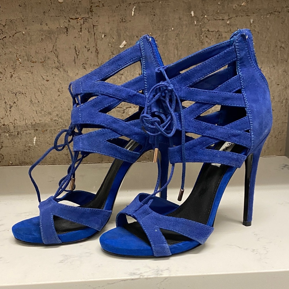 Steve Madden Royal Blue Lace-Up Heels